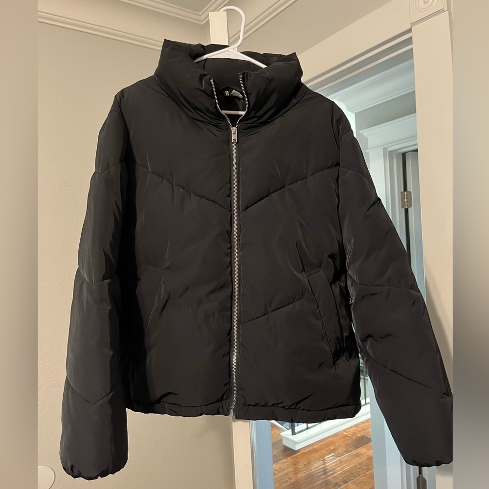 Black puffer jacket